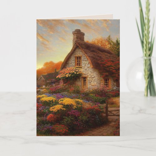 ENGLISH COTTAGE FLORAL ART BIRTHDAY CARDS