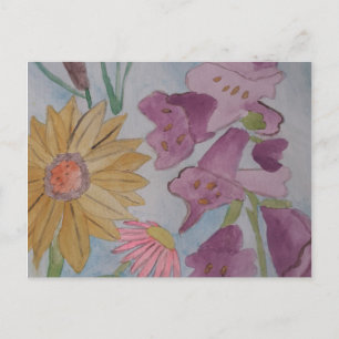 English Cottage Garden Postcard