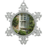 English Cottage I Charming Snowflake Pewter Christmas Ornament