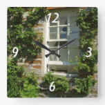 English Cottage I Square Wall Clock