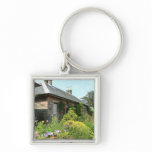 English Cottage II with Flower Garden Photography Keychain