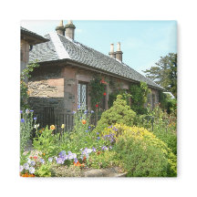 English Cottage II with Flower Garden Photography
