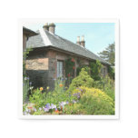 English Cottage II with Flower Garden Photography Napkins