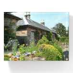English Cottage II with Flower Garden Photography Paperweight