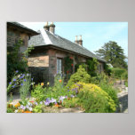 English Cottage II with Flower Garden Photography Poster