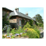 English Cottage II with Flower Garden Photography Poster