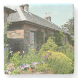 English Cottage II with Flower Garden Photography Stone Coaster