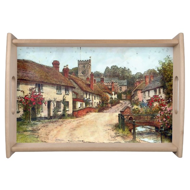“English Cottage” Serving Tray (Front)