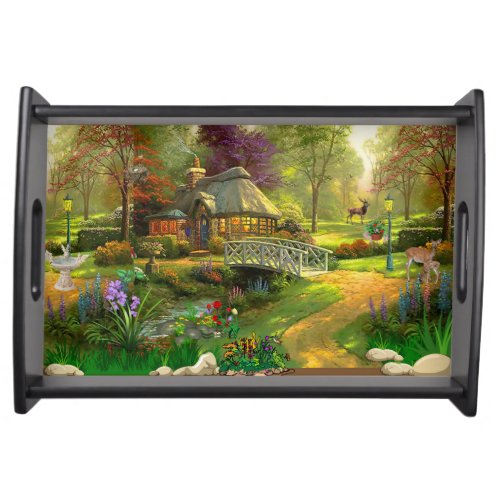 English Cottage Serving Tray