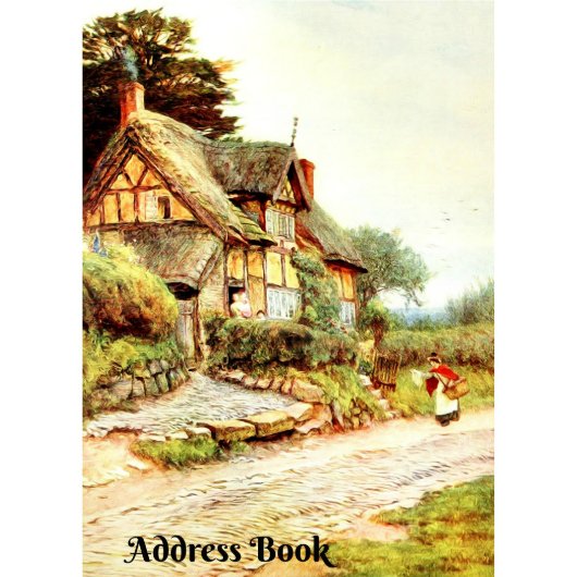 English Cottage Telephone Address Book (Front)