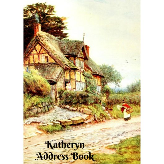 English Cottage Telephone Address Book (Front)
