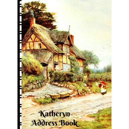 English Cottage Telephone Address Book (Front)
