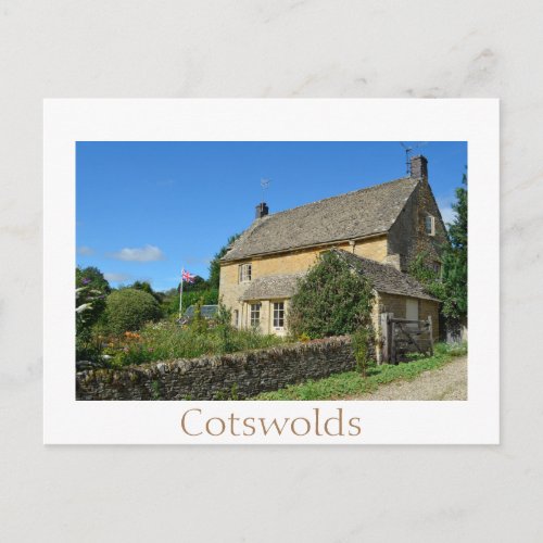 English cottage with garden postcard