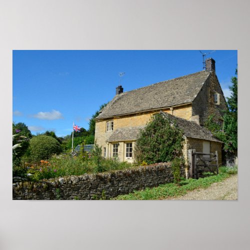 English cottage with garden poster