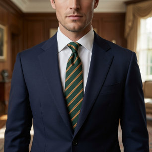 English Country Club Regimental Forest Green Neck Tie