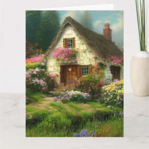 ENGLISH COUNTRY COTTAGE BLANK Greeting Card