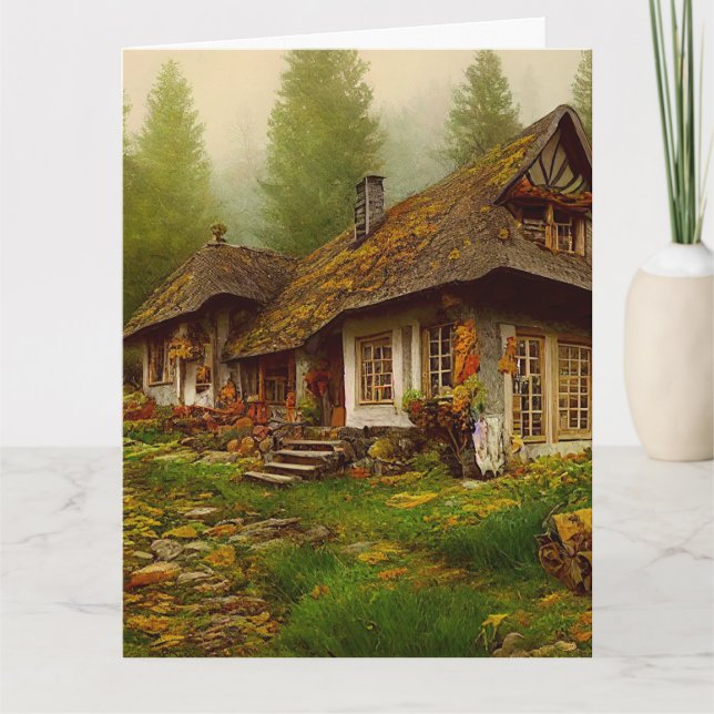 ENGLISH COUNTRY COTTAGE BLANK Greeting Card (Front)