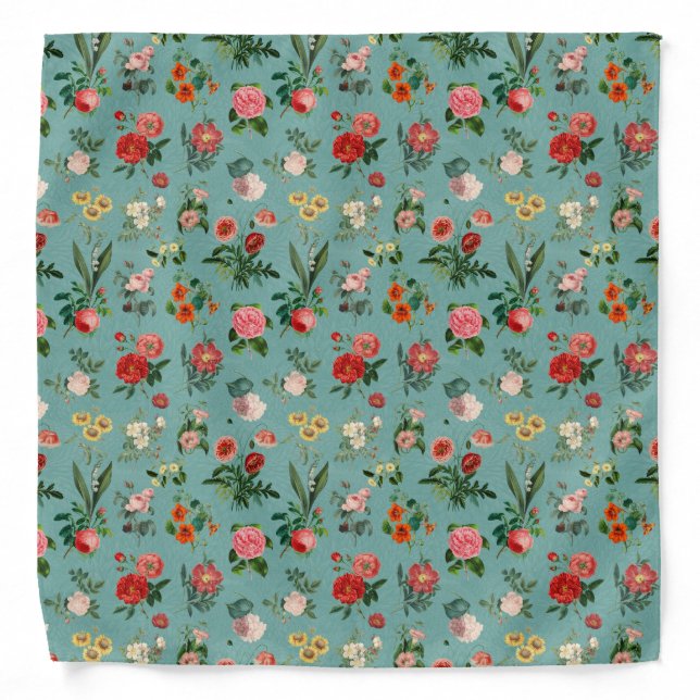 English Country Garden Chintz Bandana (Front)