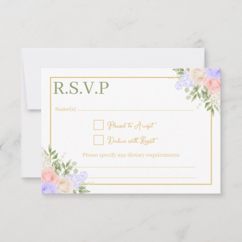 English Country Garden RSVP card