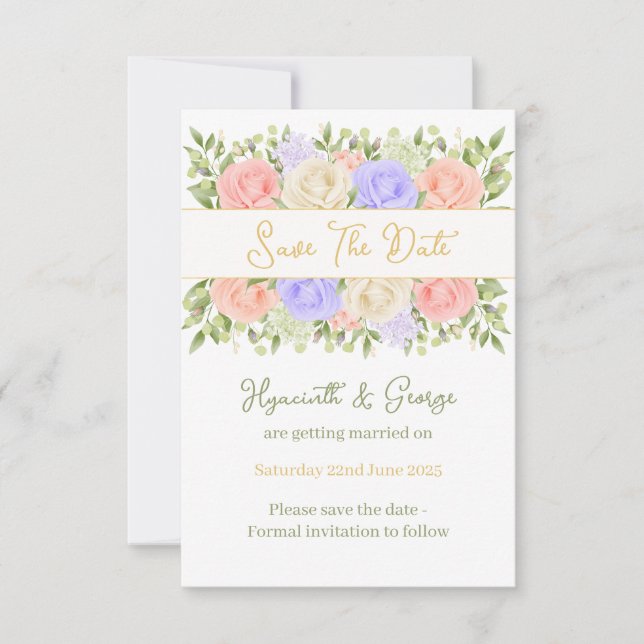 English Country Garden Save The Date (Front)