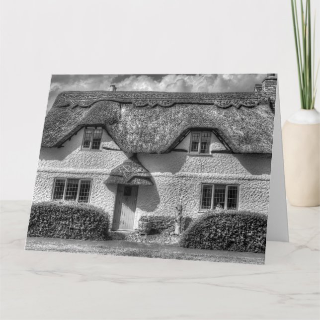 English Country Thatched Cottage  Card (Front)