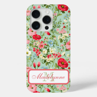 English Country Wildflower Garden iPhone 15 Pro Case