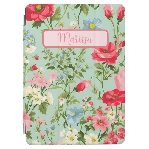 English Country Wildflower Personalized iPad Air Cover