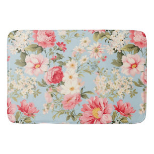 English Countryside Flower Garden Bath Mat