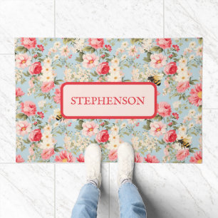 English Countryside Flower Garden Doormat
