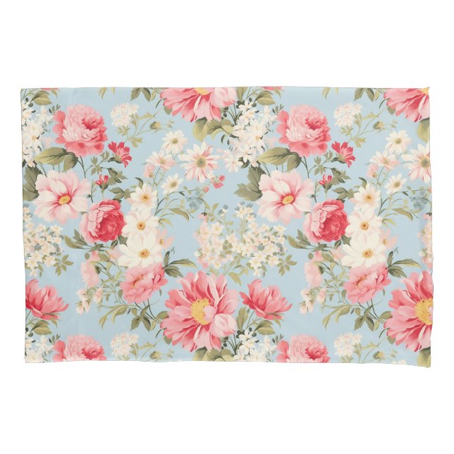 English Countryside Flower Garden  Pillow Case (Front)