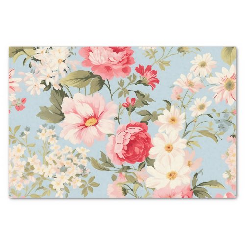 English Countryside Flower Gardens Tissue Paper