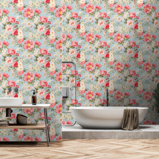 English Countryside Flower Gardens Wallpaper