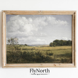 English Countryside Painting Vintage Landscape Art Poster