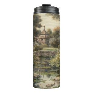 English Countryside Serene Lakeside Fine Art Thermal Tumbler
