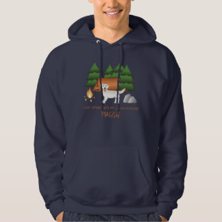 English Cream Golden Retriever Camping In A Forest Hoodie