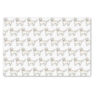English Cream Golden Retriever Cartoon Dog Pattern Tissue Paper
