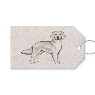 English Cream Golden Retriever Cute Cartoon Dog Gift Tags