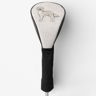English Cream Golden Retriever Cute Cartoon Dog Golf Head Cover
