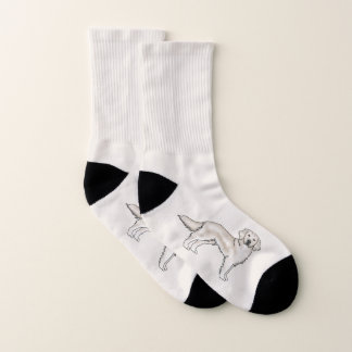 English Cream Golden Retriever Cute Cartoon Dog Socks