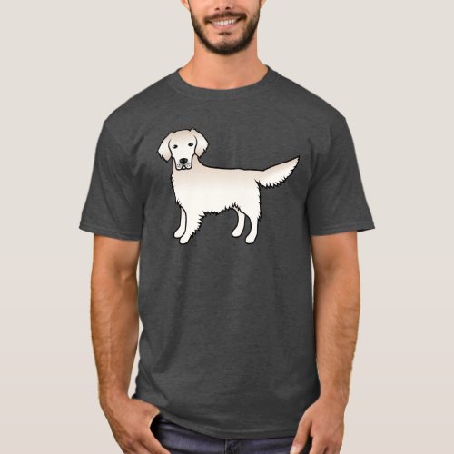 English Cream Golden Retriever Cute Cartoon Dog T_Shirt