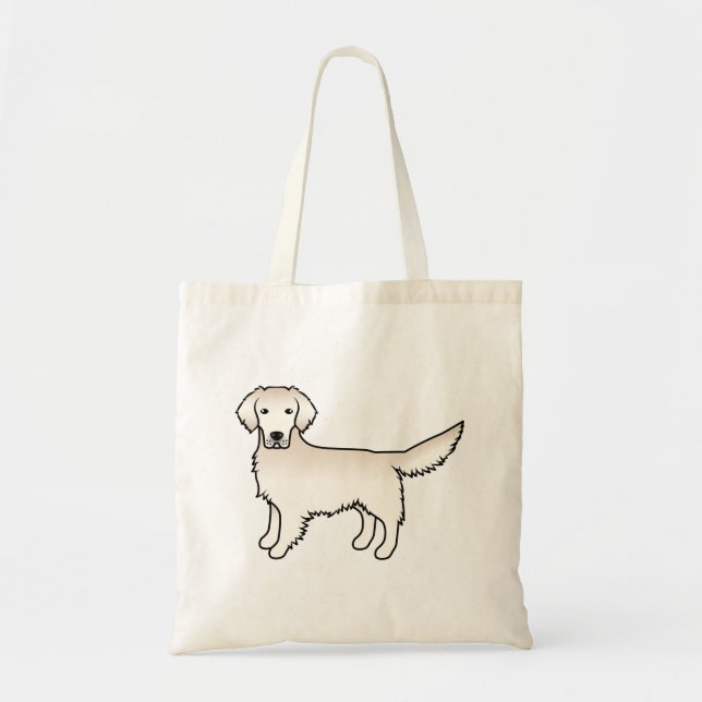 English Cream Golden Retriever Cute Cartoon Dog Tote Bag (Front)