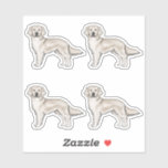 English Cream Golden Retriever Cute Cartoon Dogs Sticker