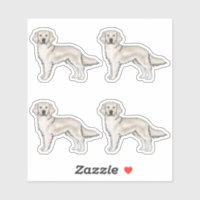 English Cream Golden Retriever Cute Cartoon Dogs