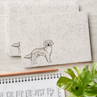 English Cream Golden Retriever Cute Dog Beige Envelope