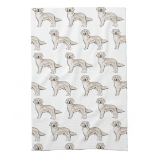  English Cream Golden Retriever Cute Dog Pattern Kitchen Towel