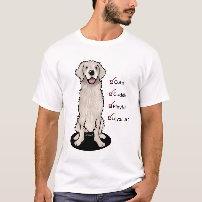 English Cream Golden Retriever T-Shirt (Front)