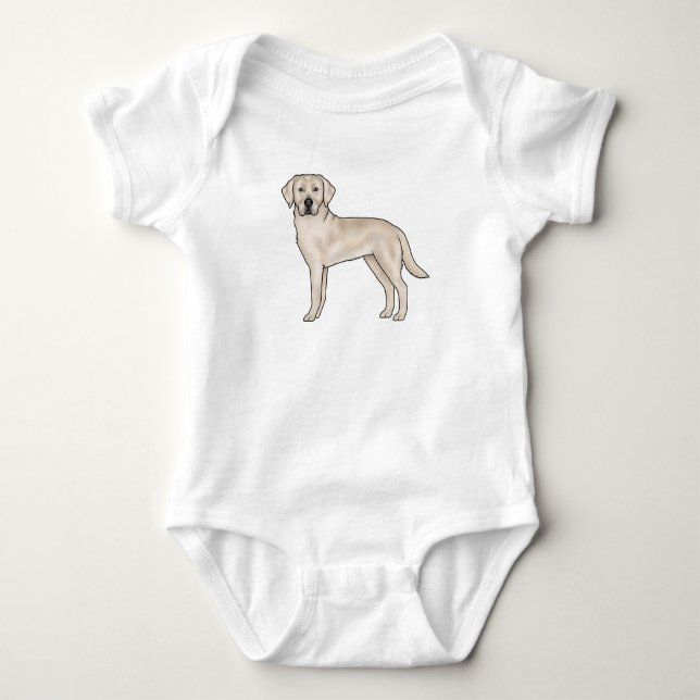 English Cream Labrador Retriever Adorable Lab Dog Baby Bodysuit (Front)