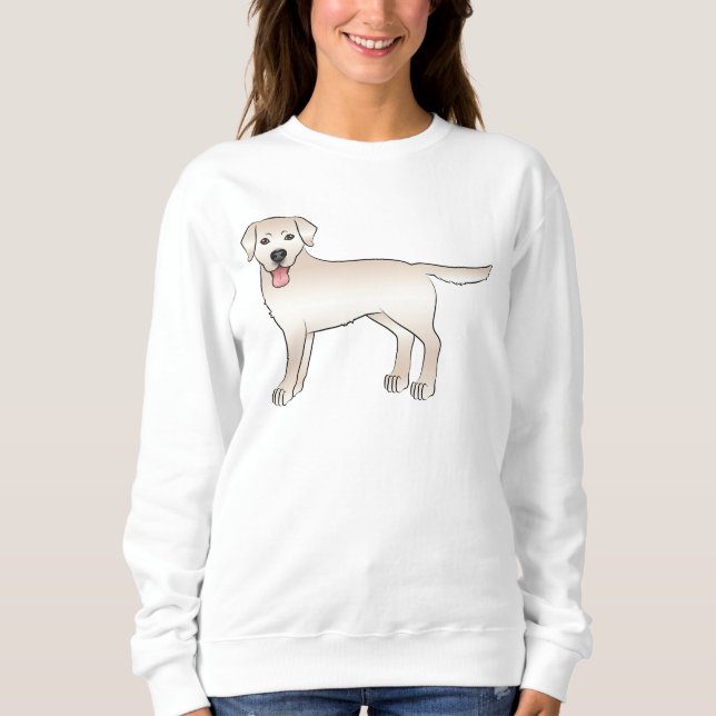 English Cream Labrador Retriever Cartoon Dog Sweatshirt (Front)
