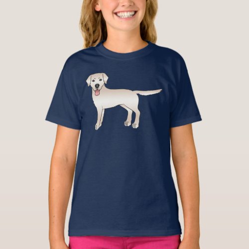 English Cream Labrador Retriever Cartoon Dog T_Shirt