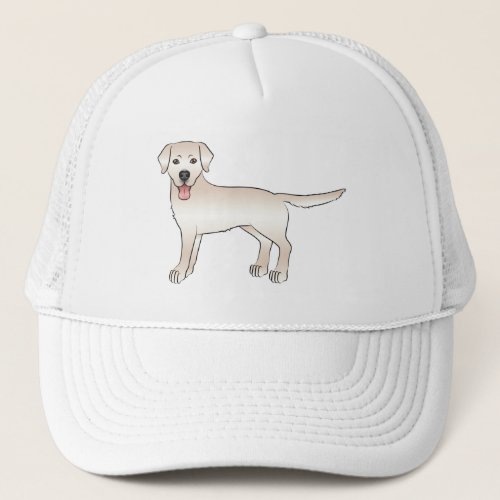 English Cream Labrador Retriever Cartoon Dog Trucker Hat